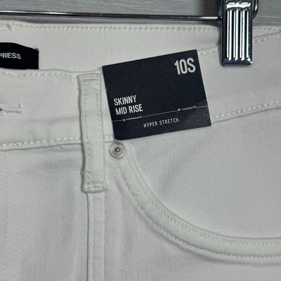 Express‎ skinny mid rise hyper stretch jeans 10s - Picture 8 of 8